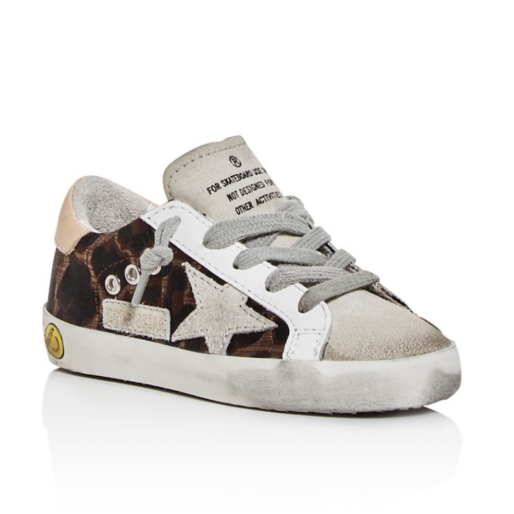 NIB GOLDEN GOOSE Toddler Kids Leopard Sneakers - Picture 1 of 2